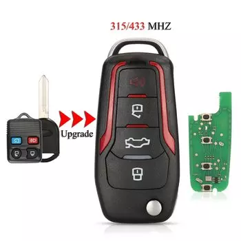 Смарт-ключ jingyuqin с дистанционным управлением для Ford Escape Explorer Focus Ranger Mustang Lincoln 315/433 МГц 4D60/4D63 чип CWTWB1U345