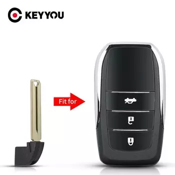 Смарт-ключ KEYYOU аварийный вставной, 10 шт., для Toyota Camry, Avalon, RAV4, Prius C, Corolla 2012 - 2015