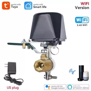 Tuya Zigbee WiFi Водяной клапан Смарт-переключатель Газовый клапан Таймер Садовый умный кран Smart Life APP Голос для Алисы Alexa Google Home