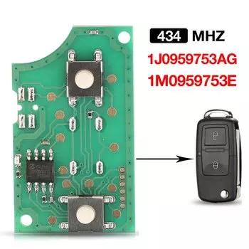 Смарт-пульт дистанционного управления jingyuqin 433 МГц 1J0959753AG 1M0959753E 2BTN для VW/VOLKSWAGEN Beetle Bora Golf Passat Polo