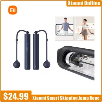 Смарт Скакалка Xiaomi Mijia, цифровой счетчик калорий, скакалка, с приложением, для спорта, фитнеса, профессиональная веревка