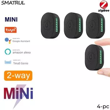 Смарт-выключатель SMATRUL Tuya ZigBee 2 канала