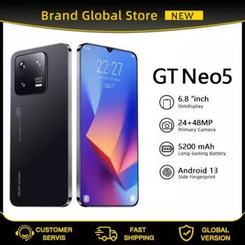 Смартфон GT Neo 5, 2024 дюйма, 8 + 6,8 ГБ, 256 мАч