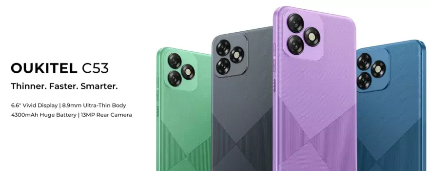 Смартфон Oukitel C53 Sc9863A, 120 Гц, 6,6 дюйма, 4G, 4 + 64 ГБ