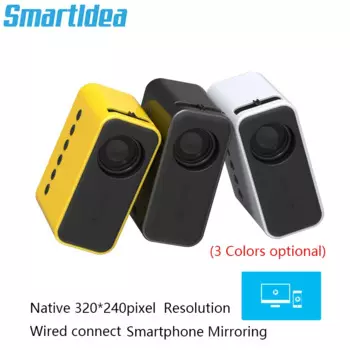 Smartldea мини-проектор 320*240 портативный проектор с USB SD AV видеопроектор Поддержка проводного подключения смартфона