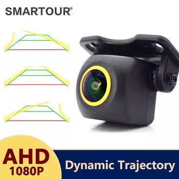 Smartour AHD 1080P интеллектуальная динамическая траектория отслеживает автомобильную камеру заднего вида с золотым объективом «рыбий глаз» HD резервная камера заднего вида