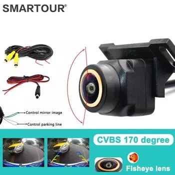 Smartour AHD 1080P камера заднего вида с золотым объективом, парковочный монитор заднего вида, HD-камера с углом обзора 180 градусов, камера заднего вида