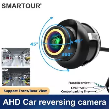 Smartour AHD 720P-25 Автомобильная камера заднего вида Автомобильная камера заднего вида Golden Fisheye ночного видения Водонепроницаемая универсальная автомобильная камера заднего вида