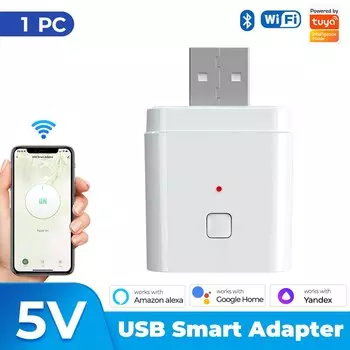 Tuya Smart Micro USB адаптер переключатель 5V WiFi Mini USB адаптер питания работает с Alexa Hey Google Alice для умного дома