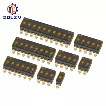SMD переключатели DQLZV 2,54 мм 1P/2P/3P/4P/5P/6P/8P/10P черные