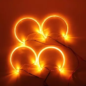 SMD светодиодный ангельские глазки для BMW E46 E39 E38 E36, фара для проектора, ангельские глазки, кольца 4*131 мм