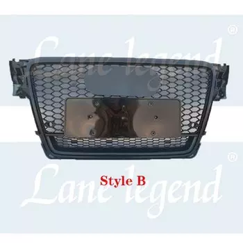 Сменная передняя решетка RS4 для Audi A4 S4 B8 2009-2012, глянцевая черная центральная сотовая сетка, решетка бампера в стиле RS quattro
