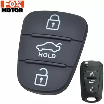 Сменная резиновая накладка на 3 кнопки для Kia Soul Venga Picanto Rio Sorento Ceed Sportage для Hyundai I20 I30 с дистанционным брелоком
