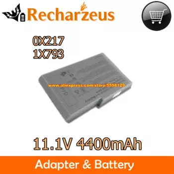 Сменный аккумулятор 4400 мАч 11,1 В 0X217 YF350 1X793 W1605 для Dell Latitude D500 D505 D510 D530 D600 D610 Precision M20 PP17L 500M