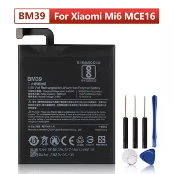 Сменный аккумулятор BM39 для Xiaomi Mi 6 Mi6 MCE16, аккумуляторы для телефонов 3350 мАч