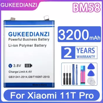 Сменный аккумулятор GUKEEDIANZI BM58 3200 мАч для Xiaomi 11T Pro 5G Mix 4 мобильный телефон
