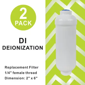 Сменный фильтр для воды из полимера, 2 "диаметр x 6 дюймов, встроенный деионизирующий фильтр для диодной лазерной машины, охлаждение-2 упаковки