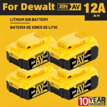 Сменный литиевый аккумулятор для Dewalt DCB200, 20 в, 12000 мАч, 18 в, DCB184, DCB200, DCB182, DCB180, DCB181, DCB182, DCB201, DCB20
