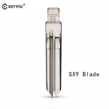 Сменный складной ключ KEYYOU 83 #, металлический, полотно дистанционного ключа, необработанный ключ для автомобиля дюйма, для Peugeot, Citroen SX9
