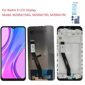 Сменный ЖК-дисплей 6,53 дюйма для Xiaomi Redmi 9, сенсорный дигитайзер в сборе, 10-точечный сенсорный экран для Redmi9 с рамкой