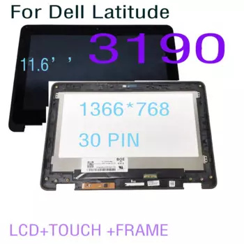 Сменный ЖК-дисплей IPS 11,6 дюйма для Dell Latitude 3190, ЖК-дисплей с рамкой, 2-в-1, 1366X768, 30 контактов