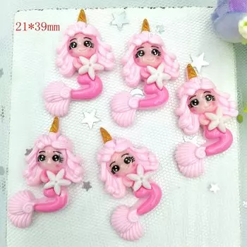 Смешанные мультяшные кабошоны принцессы Русаль TSXJY