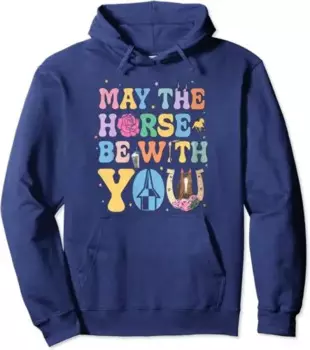 Смешная футболка Polarshe с надписью May The Horse Be With You Horse Lover унисекс толстовка с капюшоном