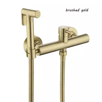 Смеситель для биде для туалета, кран для холодной и горячей воды, настенный, розовое золото/серый, аксессуары для ванной комнаты