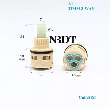Смеситель для душа 2, 3, 4-ходовой переключающий клапан, сменный картридж, квадратный пластиковый круглый латунный вал