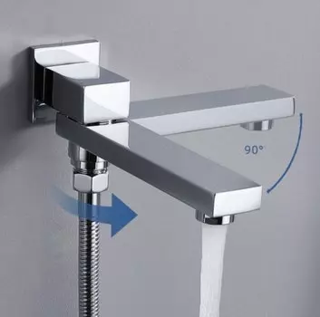 Смеситель для душа Fevnd матовый золото/черный