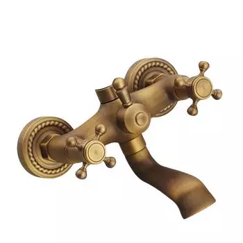 Ванная комната Ванна настенный ручной Античная Латунь Насадки для душа комплект смеситель для душа наборы YT-5338-P