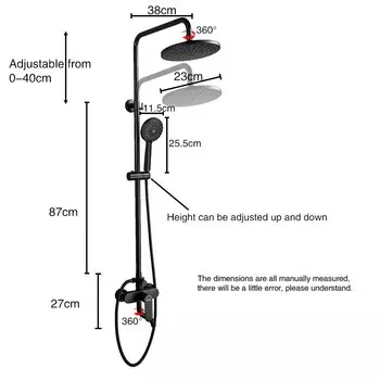 Смеситель для душа ULA черный