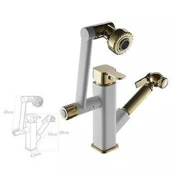 Смеситель для кухни Mike&Jake латунный черный золото