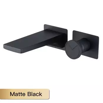 Смеситель для раковины Aitana черный керамический настенный