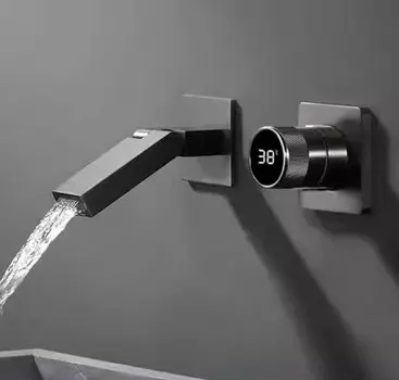 Смеситель для раковины Ferond настенный латунный серый