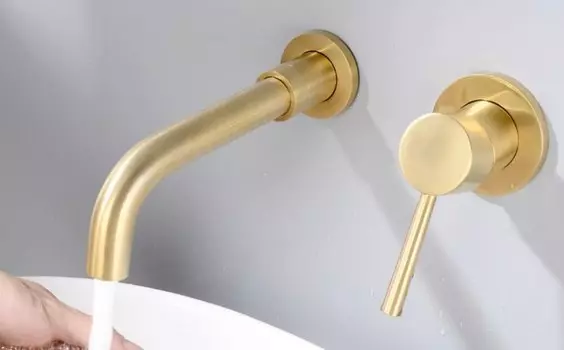 Смеситель для раковины Fevnd латунный черный матовый золотой