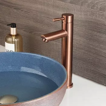 Смеситель для раковины JIENI Красный античный медный