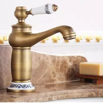 Смеситель для раковины латунный античный