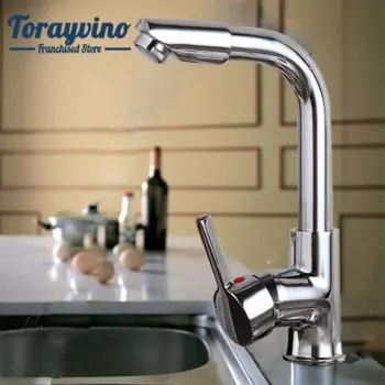 Смеситель для раковины Torayvino, поворотный на 360 градусов, хромированный