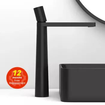 Смеситель для раковины Tuqiu черный/серый