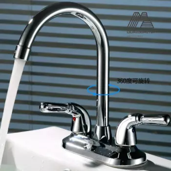 Смесители для раковины с горячей и холодной водой и двойным отверстием Смесители для ванной комнаты с двойными отверстиями и тремя отверстиями раковины смесители для кухни