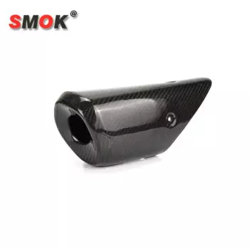 SMOK аксессуары для мотоциклов, Обложка из углеродного волокна для глушителя выхлопной трубы, тепловой экран для Yamaha MT07 FZ07 MT-07 MT 07 2014-2017