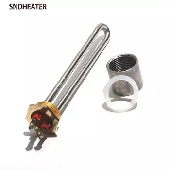 SNDHEATER Электрический котел Нагревательная трубка с аксессуарами 304SS DN25/32 мм G1 "110 В/220 В Нагревательный элемент 700 Вт/1000 Вт/1500 Вт