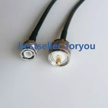 SNDSINDE RF кабель RG58 PL259 UHF male to BNC Q9 male 50см