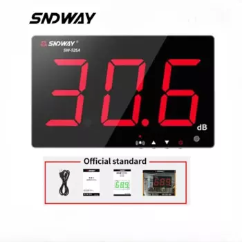 SNDWAY SW 525A 525B 525G dB метр децибел монитор большой экран измеритель уровня звука шумометр аудио тестер децибелометр