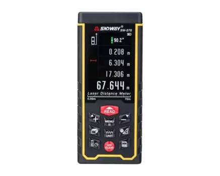 SNDWAY SW-S70 Ручной лазерный дальномер 70 м Инфракрасный дальномер Лазерная линейка Электронная линейка