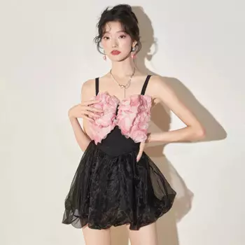 Соблазнительный комплект бикини-бандо 2023, женский розовый черный купальник, однотонный купальник, женская летняя пляжная одежда, купальный костюм Bequine, Прямая поставка