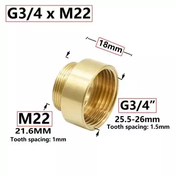 Соединитель для крана WYZXM латунный 3/4" до M22