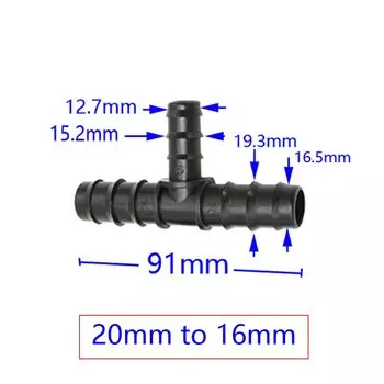 Соединитель для садового шланга LWHRR, черный, пластик, 2 шт.