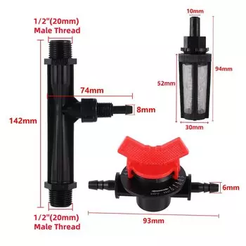 Соединитель для садового водопровода Adhere To Fly, пластик, 3/4 дюйма